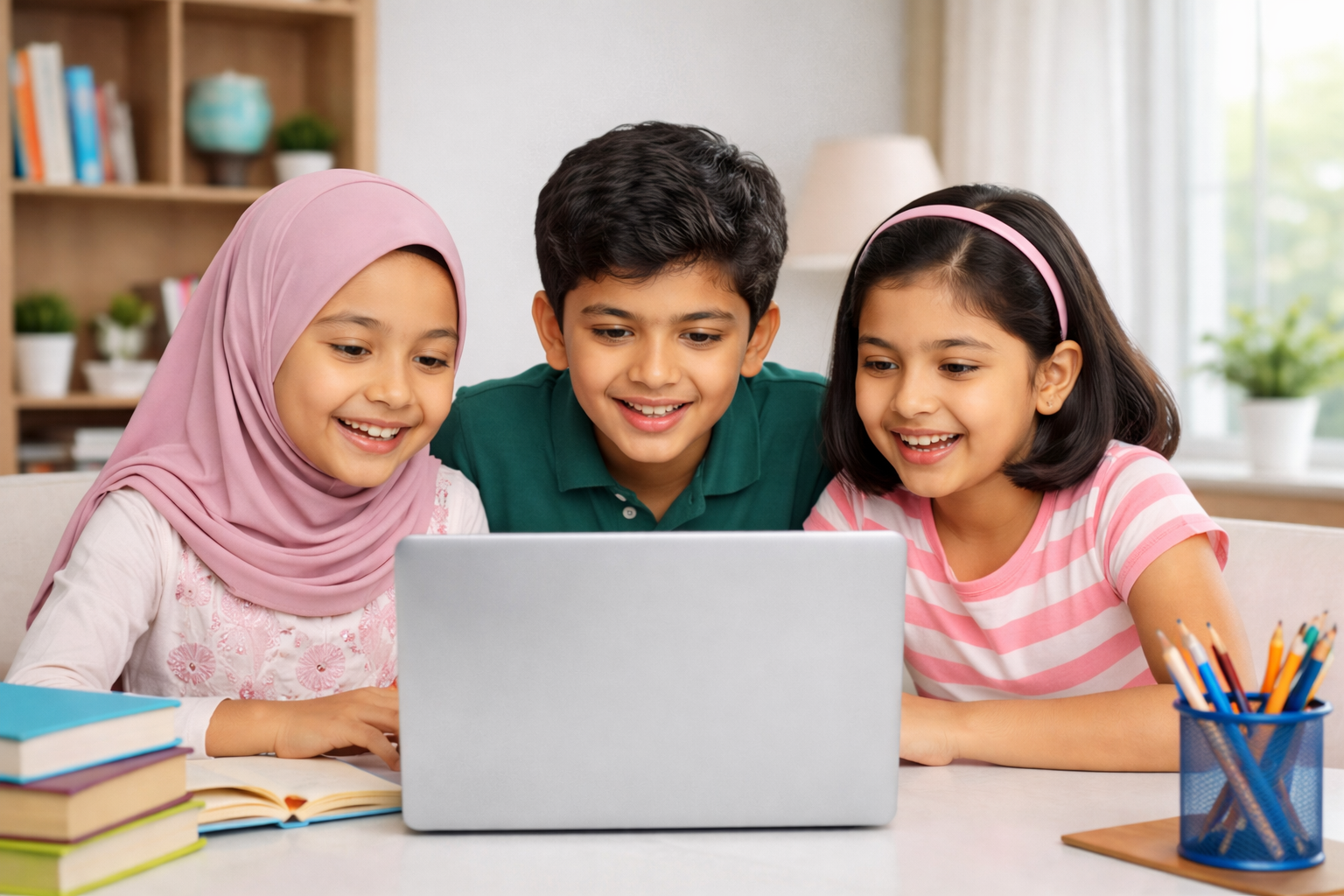 Kids engaging in interactive online learning with Fromdot